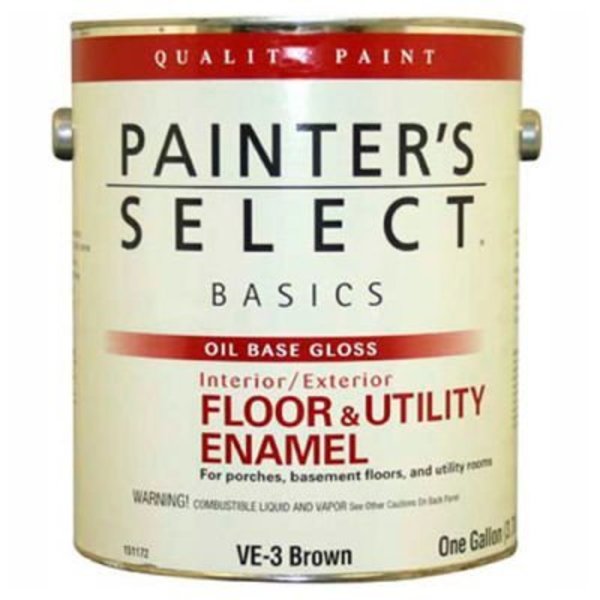 General Paint Painter's Select Basics Floor & Utility Enamel, Gloss Finish, Brown, Gallon - 151172 151172
